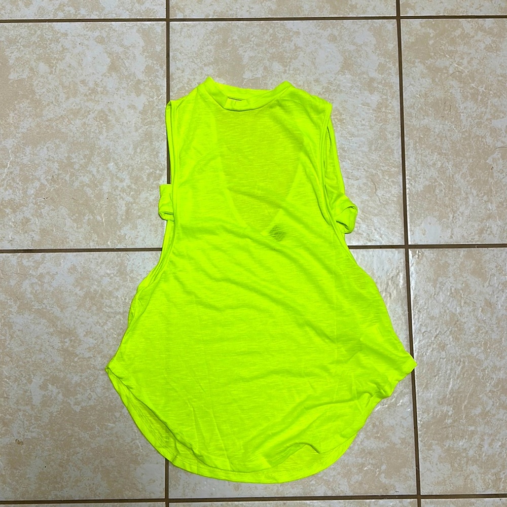 SHEIN lime green workout top